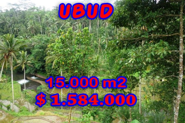Land for sale in Bali, Fantastic view in Ubud Bali – 15,000 sqm @ $ 106